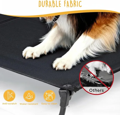 Vista 5 de CANINE CANYON Catre antideslizante mejorado, cama elevada grande para perros, catre plegable portátil para exteriores, para campamento/hogar, a