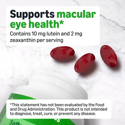 Vista 2 de Amazon Basics Suplemento de vitaminas y minerales para los ojos, fórmula AREDS 2 con luteína y zeaxantina, 120 cápsulas blandas