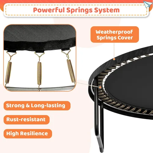 Vista 6 de Zevemomo - Trampolines de 8.0 pies, 10.0 pies, 12.0 pies, 14.0 pies, 16.0 pies, para exteriores, trampolines para niños y adultos, trampolines