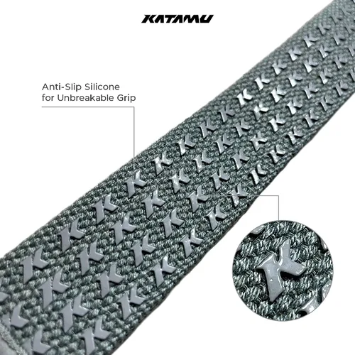 Vista 2 de Katamu Premium Weightlifting Straps — Heavy Duty Cotton Lifting Straps with Neoprene Padding for Deadlifts, Powerlifting and Strength Training, Men