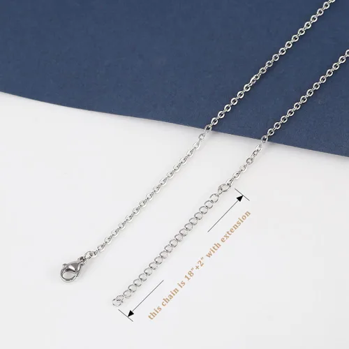 Vista 7 de Crystal Pendant Necklace for Women Men,925 Sterling Silver Chain Hand Carved Healing Stone Single Angel Wing Charms Jewelry Gifts Box