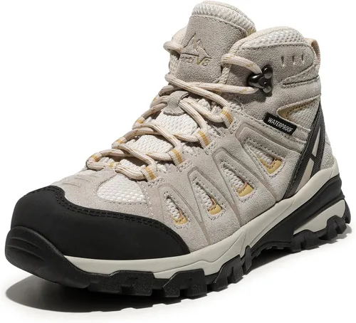 Vista 13 de NORTIV 8 Botas de senderismo impermeables para mujer, para exteriores, senderismo, camping, botas de búsqueda
