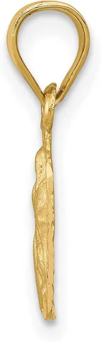 Vista 2 de Jewelry Stores Network Colgante miniatura de satén con figura de Nuestra Señora de Guadalupe en oro amarillo real de 14 k 0.433x0.236 in, Metal
