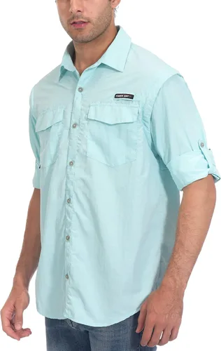 Vista 4 de Little Donkey Andy Camisas ligeras de secado rápido para hombre, transpirables, UPF50