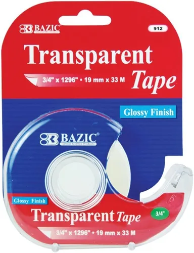Vista 8 de BAZIC 3/4" X 1296" Cinta Transparente con Dispensador reusable, refillable dispenser