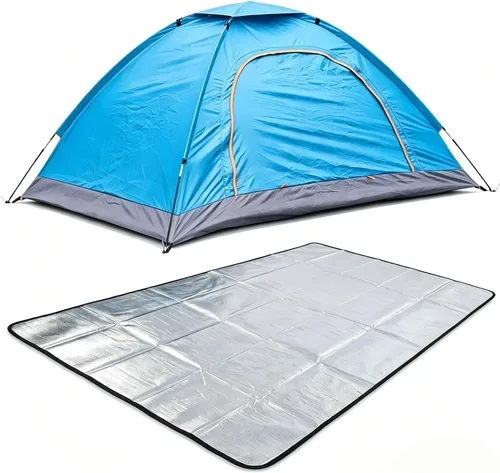 Vista 3 de Tienda de campaña para camping - Tienda de campaña ligera para mochileros con mosca de lluvia, impermeable y resistente al viento, fácil