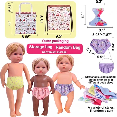 Vista 6 de Alive - Ropa y accesorios para muñecas de bebé, 12 juegos de ropa de muñeca para muñecas de 12, 13, 14, 15, 16 pulgadas, ropa de muñeca de bebé