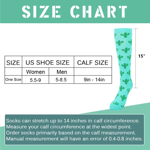 Vista 5 de 3 pares de calcetines de compresión para mujeres y hombres circulación de 20-30 mmHg