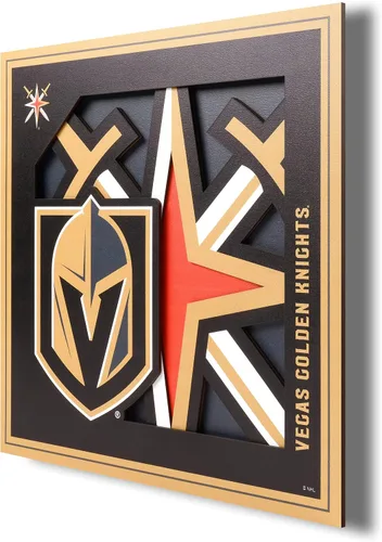 Vista 9 de YouTheFan Arte de Pared de la Serie de Logotipos en 3D de la NHL - 12x12