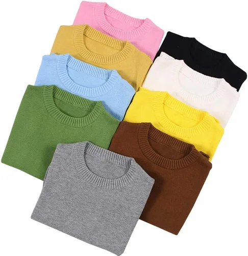 Vista 2 de Wennikids Suéteres de punto con cuello redondo para bebés y niñas de 1 a 6 años