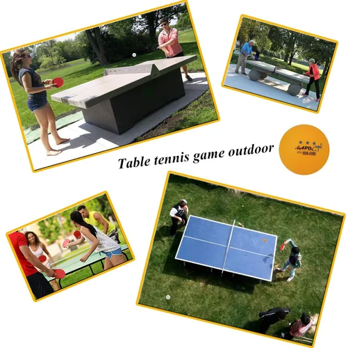 Vista 7 de MAPOL Pelota de tenis de mesa de práctica avanzada de 60/22 unidades, 3 estrellas, 40+