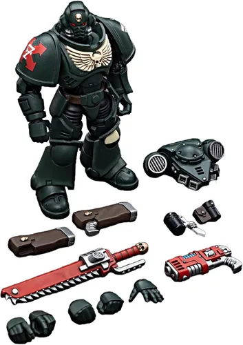 Vista 2 de JOYTOY Warhammer - Figuras de acción 40K 1/18 Dark Angels Intercessors, 4 unidades, modelo coleccionable para niños de 15 años o más, 4.8 pulgadas