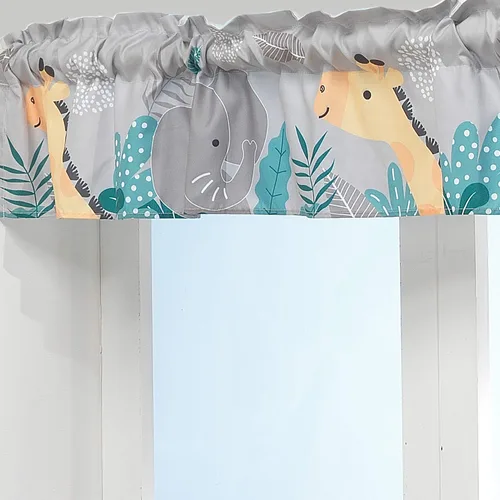 Vista 3 de Bedtime Originals Mighty Jungle - Cenefa para ventana, multicolor (283029)