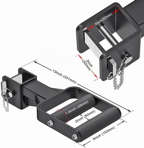 Vista 5 de Kipika Y-Shaped Dip Bar for Power Cage with 5/8" or 1" Hole - Dip Bar Attachments for Home Gym - Heavy Duty Power Rack Attachments - Squat Rack