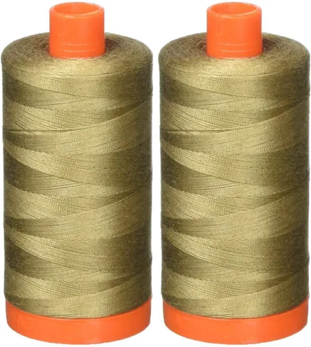 Vista 10 de Aurifil Mako 50wt Hilo 2 Carretes Grandes (Aluminio (2615))