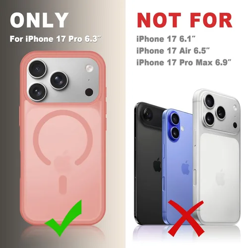 Vista 1332 de Funda para Google Pixel 10 Pro XL, cubierta magnética mate, color negro Fit for MagSafe, Screen Protector included, Shockproof Military Grade