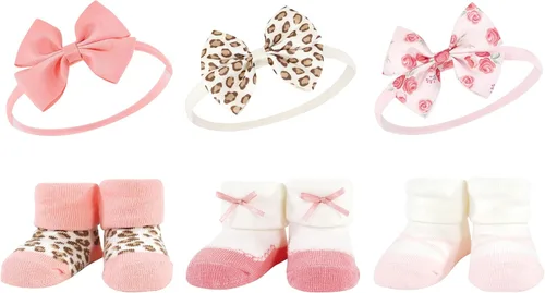 Vista 33 de Hudson Baby Conjunto de regalo de diadema y calcetines para niña