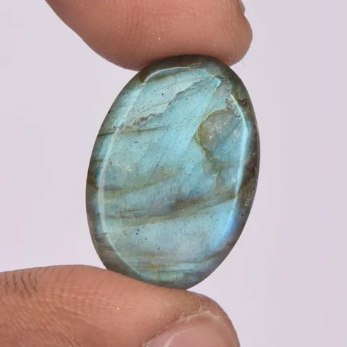 Vista 5 de GEMHUB Piedra de cabujón de labradorita 17.00 Ct Labradorita Natural Labradorita Azul Labradorita Cabujón Oval, Gema, Ruso - Labradorita
