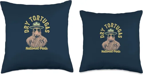 Vista 3 de Dry Tortugas National Park Sasquatch Ranger Funny Throw Pillow