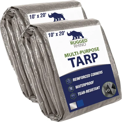 Vista 14 de RUGGED RHINO Lona resistente 100% impermeable para todo tipo de clima, lonas resistentes a la temperatura UV de 5 mil, cubierta multiusos de alta