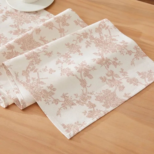 Vista 15 de Caminos de mesa de 100% algodón estilo pastoral francés, 13x36 pulgadas, caminos de mesa de granja negros de 36 pulgadas de largo, decoración