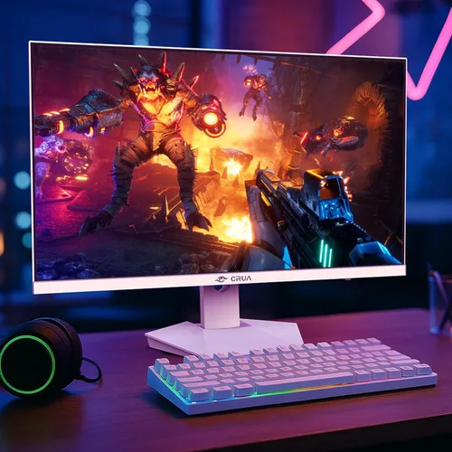 Vista 7 de CRUA Monitor para juegos de 27 pulgadas y 240 Hz, monitor de computadora IPS 2K QHD (2560 x 1440P), compatible con AMD Freesync, 120% sRGB, filtro