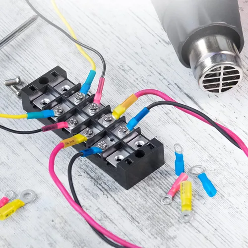 Vista 3 de Conectores de cables Wirefy con funda termorretráctil (540 piezas) – Kit de terminales eléctricos – Surtido de conectores de crimpado de automoción