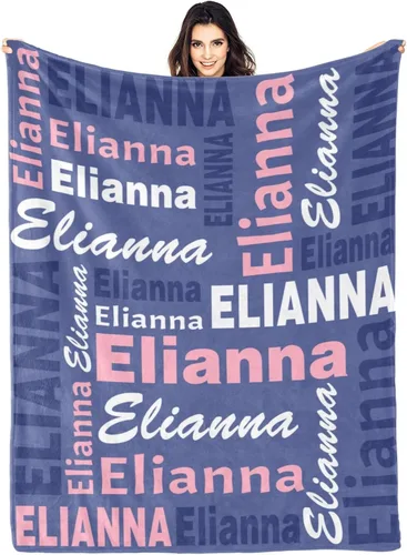 Vista 25 de Manta personalizada con nombre, manta personalizada con nombre, manta personalizada para adultos, niños y bebés, manta personalizada con monograma