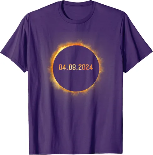 Vista 53 de Totality 04.08.24 Total Solar Eclipse 8 de abril de 2024 Eclipse Camiseta, Negro, S