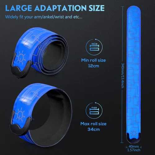 Vista 3 de Simket Brazalete LED Recargable para Correr (Paquete de 2), Luces para Correr para Corredores, Luces para Correr, Equipo Reflectante de Alta