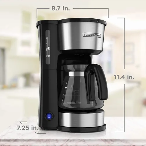Vista 9 de BLACK+DECKER CM0755S Estación de café 4 en 1 para 5 tazas, Cafetera de acero inoxidable