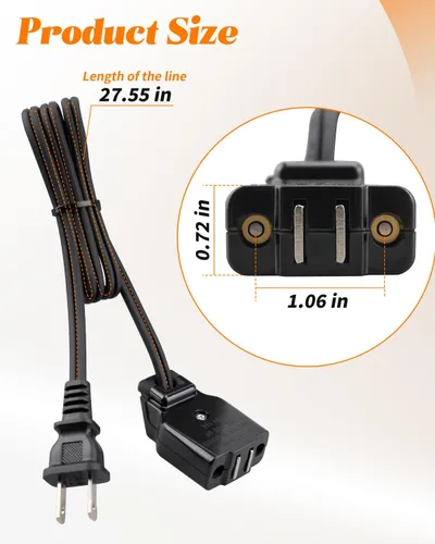 Vista 2 de 09982 Cable de alimentación magnético para freidora Presto Granpappy Digital Profry de acero inoxidable, repuesto de cable de alimentación