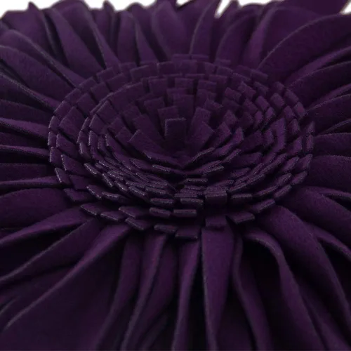Vista 3 de JWH - Funda de cojín 3D con diseño de girasol, hecha a mano, decorativa, forma redonda, con inserto, estilo rural, para sofá, sillón, protector