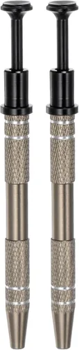 Vista 6 de HARFINGTON 2 herramientas de acero inoxidable de 4 garras, herramienta de extracción de chips IC con soporte de 4 puntas, pinzas de diamante