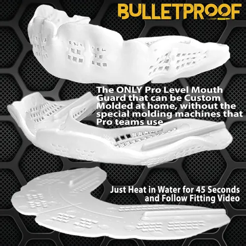 Vista 3 de Bulletproof: ¡El protector bucal más delgado y transpirable del mundo es 3 veces más fuerte! Protector bucal para lucha libre, fútbol, baloncesto