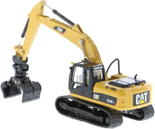Vista 2 de 1:87 Caterpillar 320D L Excavadora hidráulica con múltiples herramientas de trabajo (cubo de limpieza, garra, martillo y procesador múltiple)