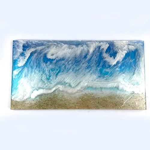 Vista 8 de appuivbt Molde de resina rectangular grande, molde de mesa de río epoxi para hacer mesa de río café, arte de resina, decoración del hogar