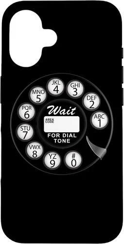 Vista 32 de Divertida caja del teléfono del dial rotatorio analógico retro retro negro lindo negro para el iPhone 17