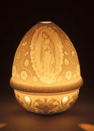 Vista 2 de LLADRÓ Litofano Nuestra Señora de Guadalupe. Litofano Porcelánico.
