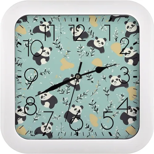 Vista 17 de 10" Square Modern Wall Clock,Animal Patterns Print Kitchen Clocks Wall Battery Operated,Silent Non Ticking Unique Funny Cute Wall Clock for Living
