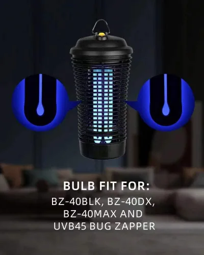 Vista 5 de BAIMNOCM Bombilla de repuesto de luz negra de 40 vatios para Black Flag BZ-40BLK BZ-40DX BZ-40MAX Stinger B4045-4 UVB45 Bug Zapper