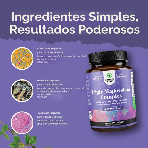 Vista 3 de Triple Magnesium Complex Capsules with Glycinate & Malate - 90 Count