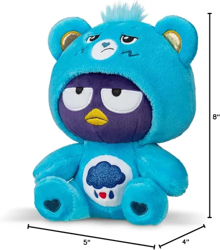 Vista 11 de Care Bears - Badtz-Maru vestido como oso gruñón de 8 pulgadas de peluche de tamaño divertido, azul - Suave y abrazable. - Bueno para niñas y niños