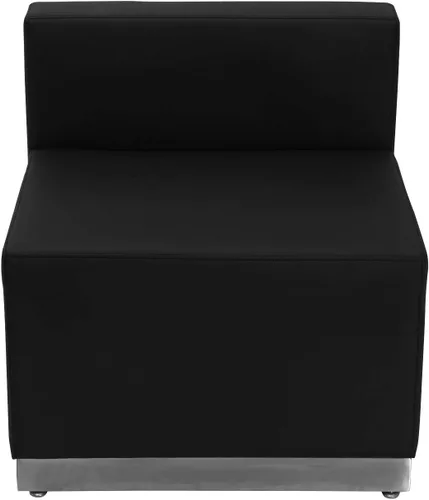 Vista 5 de Flash Furniture HERCULES Alon Series Black LeatherSoft Configuración de recepción, 3 piezas Negro