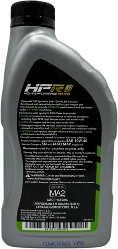 Vista 5 de Cyclemax 4PK de KPO 10W-40 aceite totalmente sintético para Kawasaki K61021-500-01Q