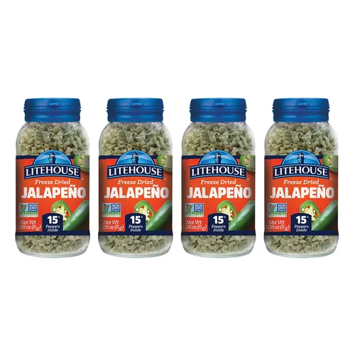 Vista 8 de Litehouse Pimientos de jalapeño liofilizados – Pimiento liofilizado, sustituto del jalapeño fresco, hojuelas de pimiento seco, sin OMG, sin gluten