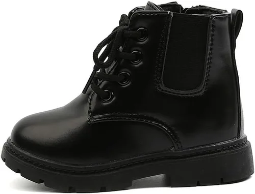 Vista 2 de Komfyea Botas de tobillo cortas impermeables con cremallera lateral para niños y niñas