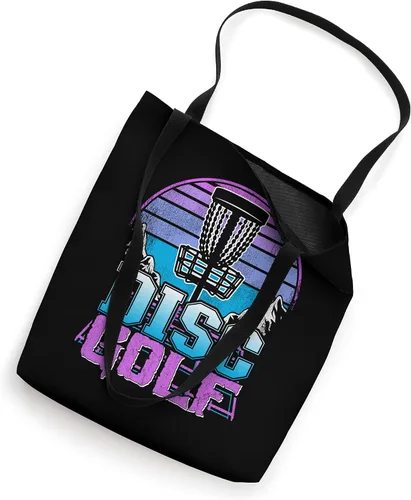 Vista 2 de Disc Golf Basket 90s Synthwave Sunset Retrowave Frisbee Bolsa de golf