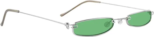 Vista 2 de Slocyclub Lentes de sol delgados rectangulares vintage para mujeres y hombres, lentes de sol delgados retro pequeños, lentes de sol de moda