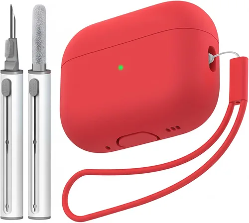 Vista 20 de Compatible con Airpods Pro 2 Case, Funda Protectora de Piel de Silicona Suave con Kit de Limpieza y Cordón Compatible para AirPod Pro de 2ª